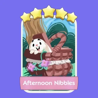 Afternoon Nibbles 5⭐ Monopoly Go Sticker