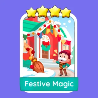 Festive Magic 4⭐ Monopoly Go Sticker