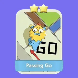 Passing Go 2⭐ Monopoly Go Sticker
