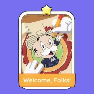 Welcome, Folks! 1⭐ Monopoly Go Sticker