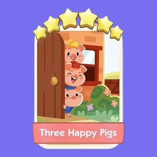 Three Happy Pigs Monopoly Go