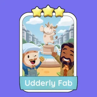 Udderly Fab 3⭐ Monopoly Go Sticker
