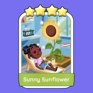 Sunny Sunflower 4⭐ Monopoly Go Sticker