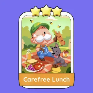 Carefree Lunch 3⭐ Monopoly Go Sticker