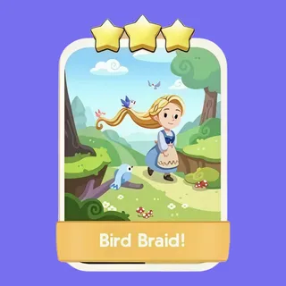 Bird Braid! 3⭐ Monopoly Go Sticker