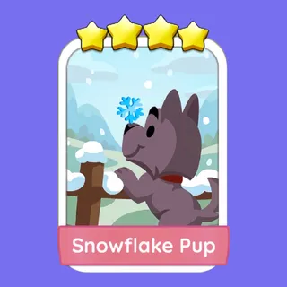 Snowflake Pup 4 ⭐ Monopoly Go Sticker
