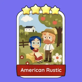 American Rustic 4⭐ Monopoly Go Sticker