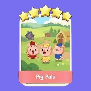 Pig Pals 5⭐ Monopoly Go Sticker