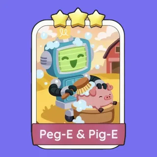 Peg-E & Pig-E 3⭐ Monopoly Go Sticker