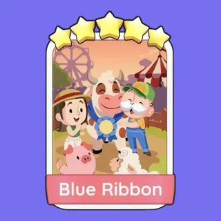 Blue Ribbon 5⭐ Monopoly Go Sticker