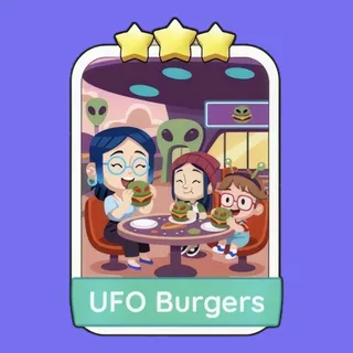 UFO Burgers 3⭐ Monopoly Go Sticker
