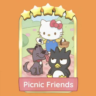 Picnic Friends 5⭐ Gold Sticker Monopoly Go Golden Blitz