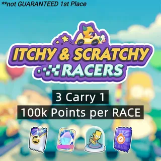 Itchy & Scratchy Racers - 100k Point Slot
