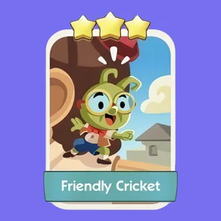 Friendly Cricket 3⭐ Monopoly Go Sticker