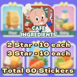 Cafe Ingredients Set 11 — Essential 60 Card Pack