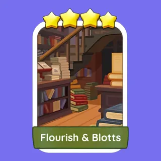 Flourish & Blotts 4⭐ Monopoly Go Sticker