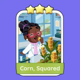 Corn, Squared 3⭐ Monopoly Go Sticker