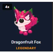 1X DRAGONFRUIT FOX- ADOPT ME