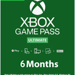 Xbox Game Pass Ultimate 6 Month Account
