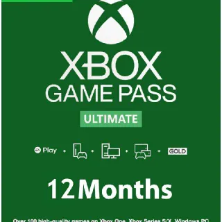 Xbox Game Pass Ultimate 12 Month Account