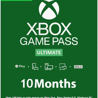 Xbox Game Pass Ultimate 10 Month Account