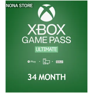 Xbox Game Pass Ultimate 34+ Months