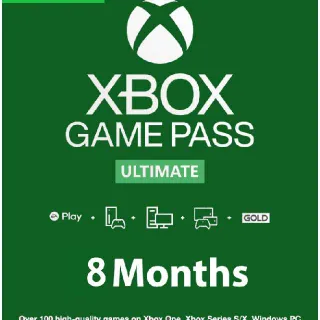 Xbox Game Pass Ultimate 8 Month Account