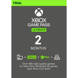 2 MONTH Xbox Game Pass Ultimate 🌎USA