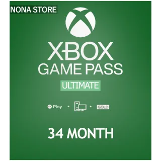 Xbox Game Pass Ultimate 34+ Months