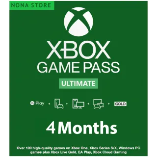 Xbox Game Pass Ultimate 4 Months