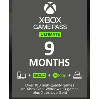 Xbox Game Pass Ultimate 9 Months - India