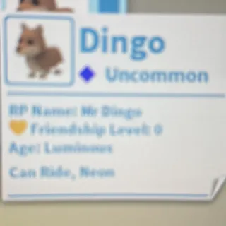 Dingo NR and another adopt me bundle im selling