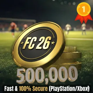  FC 26 Coins - 500,000 - Fast, Secure & No-Account Access Needed! (PlayStation/Xbox)