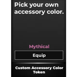 Custom accessory color token