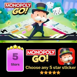 Monopoly go！Choose any 5 star sticker