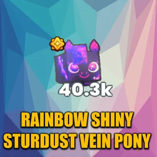 RAINBOW SHINY STURDUST VEIN PONY