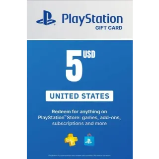 $ 5.00 USD PlayStation Store