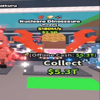 Nuclearo Dinossauro (180mil/sec) RARE TRIAT 🎆