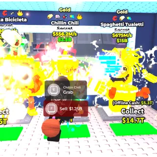 Chillin Chili Gold (556.2mil/sec💵) VALUE 🚀(FAST SHIPPING☑️📦🔥)