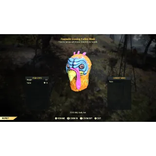 Fasnacht Mask | Glowing Turkey Mask