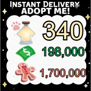 Age Up Potions + Bucks + Gingerbread - Adopt Me