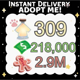 Age Up Potions + Bucks + Gingerbread - Adopt Me