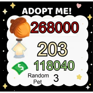 Acorn + Age Up Potion + Bucks - Adopt Me
