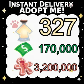 Age Up Potions + Bucks + Gingerbread - Adopt Me