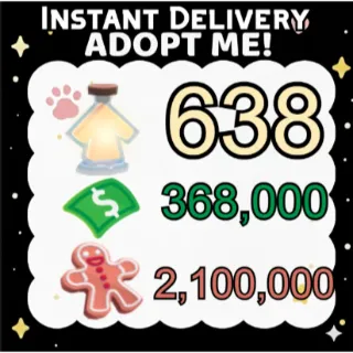 Age Up Potions + Bucks + Gingerbread - Adopt Me