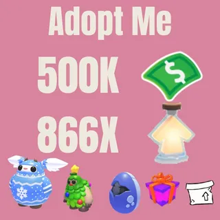 Age Up Potions + Bucks, 17X CozyMistletroll, 60X Endangered Eggs, 7X Tree Sasquatch, 10X Admin Box, 2X 2D Box- Adopt Me