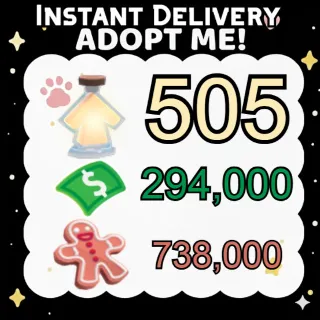 Age Up Potions + Bucks + Gingerbread - Adopt Me