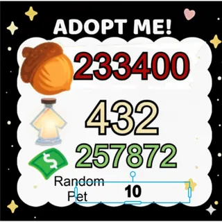 Acorn + Age Up Potion + Bucks - Adopt Me