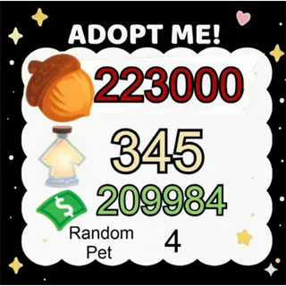 Acorn + Age Up Potion + Bucks - Adopt Me