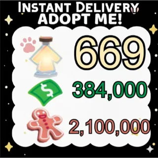 Age Up Potions + Bucks + Gingerbread - Adopt Me